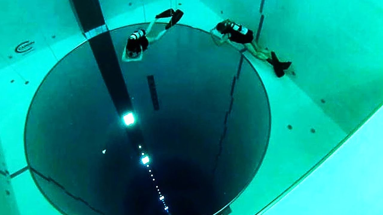 Это самый глубокий и экстремальный бассейн в мире! Смотри!